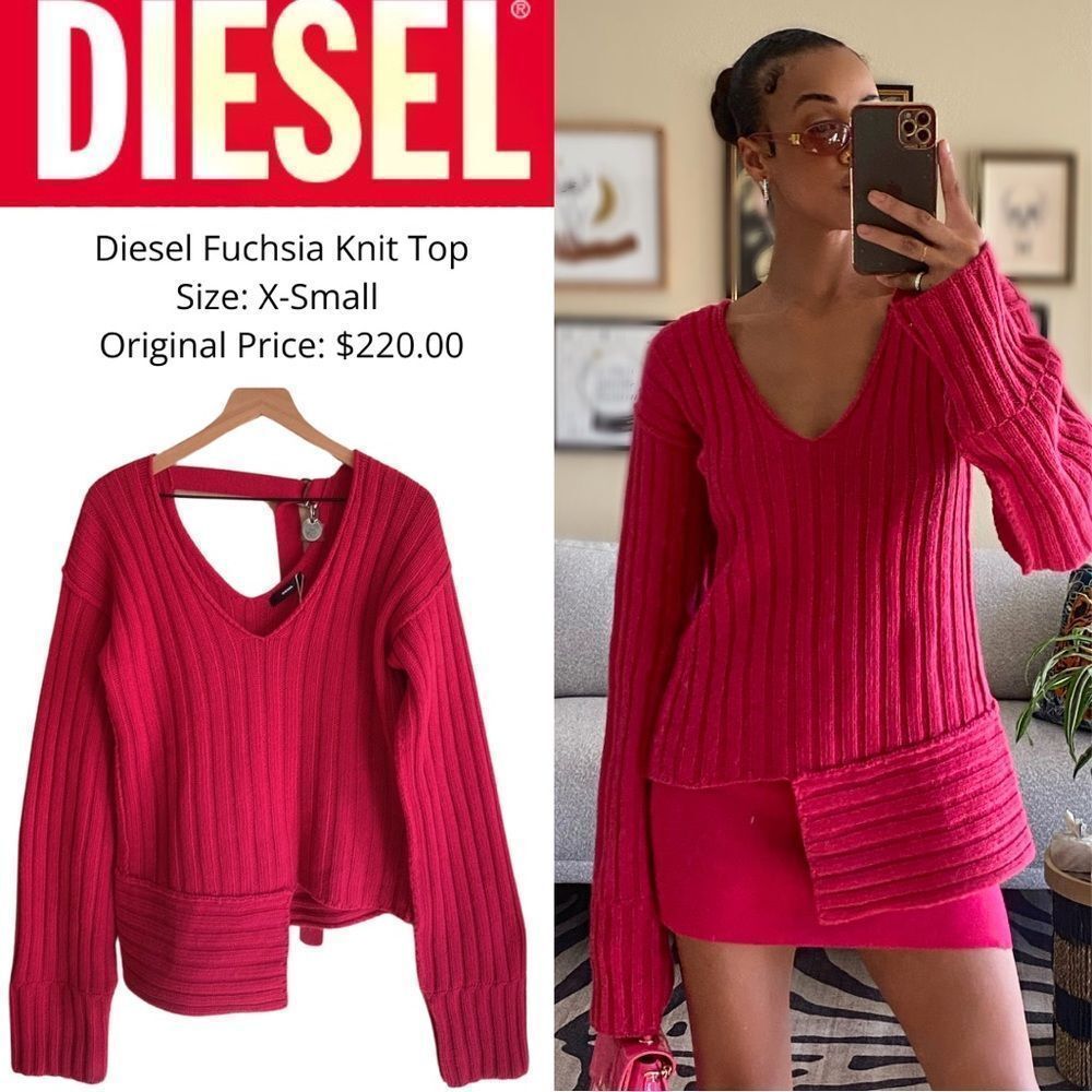 Diesel Fuchsia Knit Top